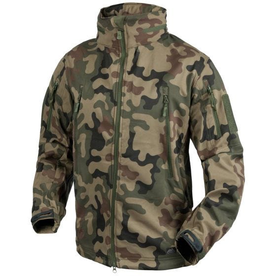 Kurtka Helikon Gunfighter Soft Shell PL Woodland