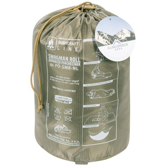 Poncho Przeciwdeszczowe Helikon Swagman Roll Climashield Apex Adaptive Green
