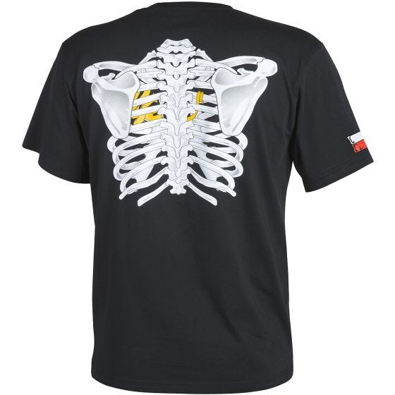 Koszulka T-shirt Helikon Kameleon w Klatce Piersiowej z Flagą Polski Czarna