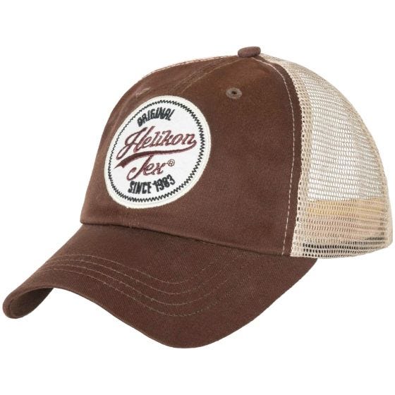 Czapka Bejsbolówka Helikon Trucker Logo Brązowa