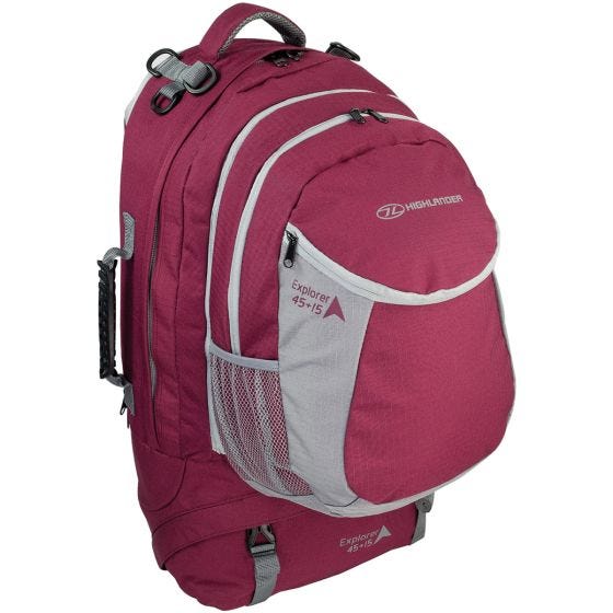 Plecak Highlander X-Plorer 45+15L Amarantowy
