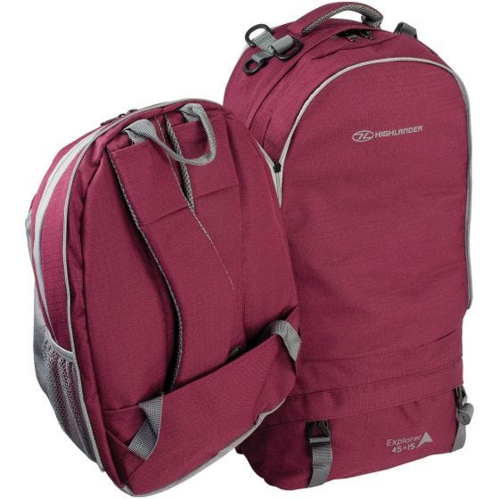 Plecak Highlander X-Plorer 45+15L Amarantowy