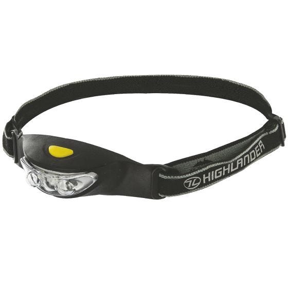 Latarka Czołowa Highlander Ray 3 LED Czarna