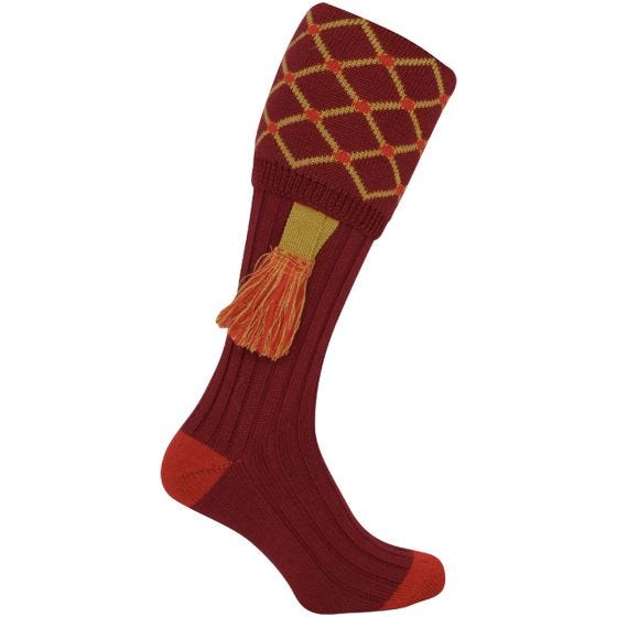 Skarpety Myśliwskie Jack Pyke Diamond Burgundy