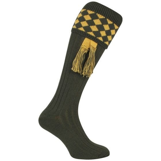 Skarpety Myśliwskie Jack Pyke Harlequin Green/Gold