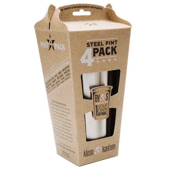 Zestaw Kubków Klean Kanteen 473ml 4 szt. Srebrny
