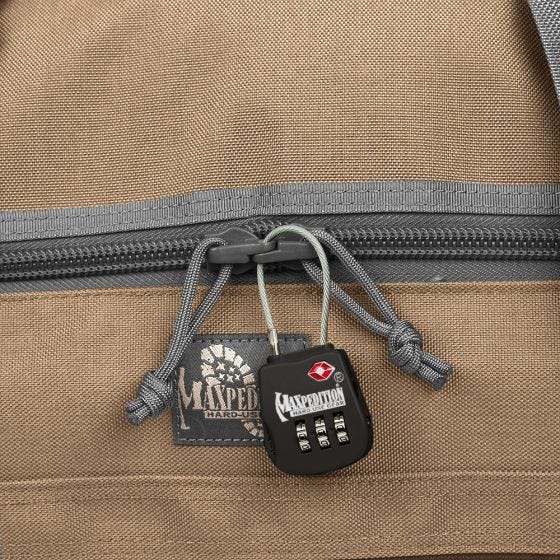 Kłódka Podróżna Maxpedition Tactical Luggage Lock Czarna