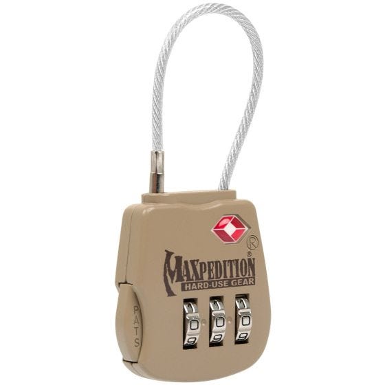 Kłódka Podróżna Maxpedition Tactical Luggage Lock Khaki