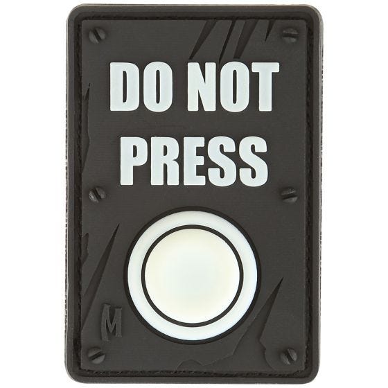 Naszywka Maxpedition Do Not Press (Świeci w ciemności)