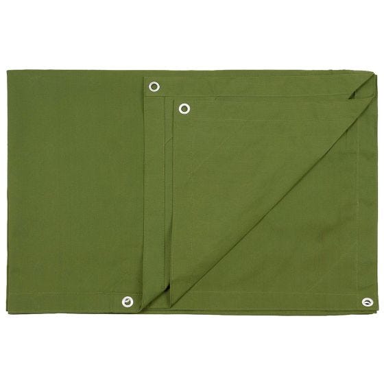 Płachta Biwakowa MFH Canvas Metal Eyelets 244x305cm Oliwkowa