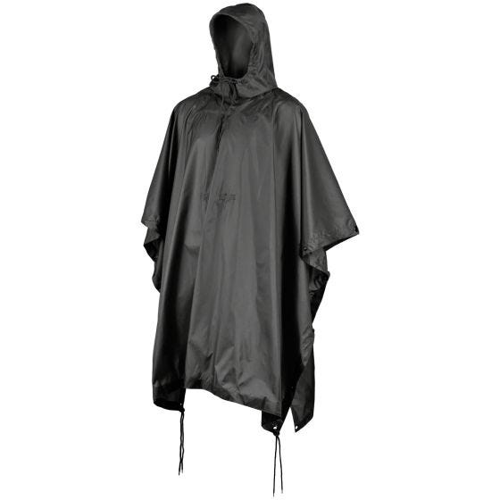 Poncho Przeciwdeszczowe MFH Ripstop Czarne