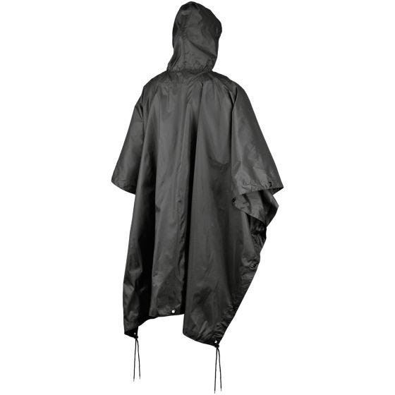 Poncho Przeciwdeszczowe MFH Ripstop Czarne