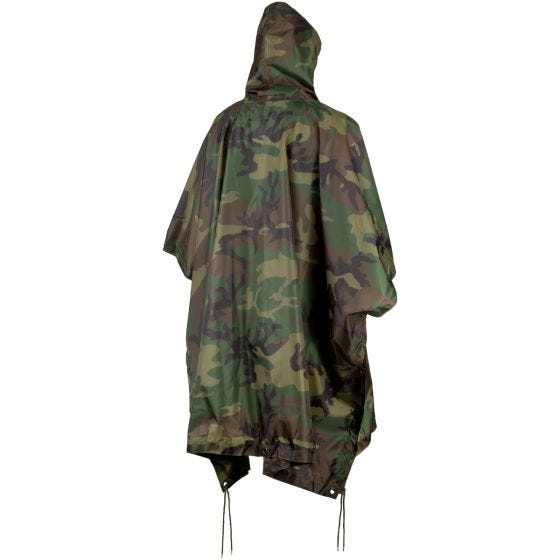 Poncho Przeciwdeszczowe MFH Ripstop Woodland