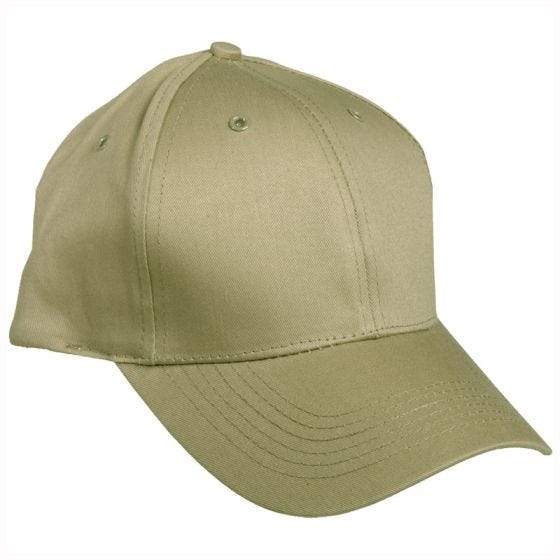 Czapka Bejsbolówka Mil-Tec z Plastikowym Zapięciem Khaki