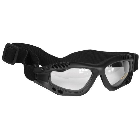 Gogle Ochronne Mil-Tec Commando Air Pro - Clear - Czarne