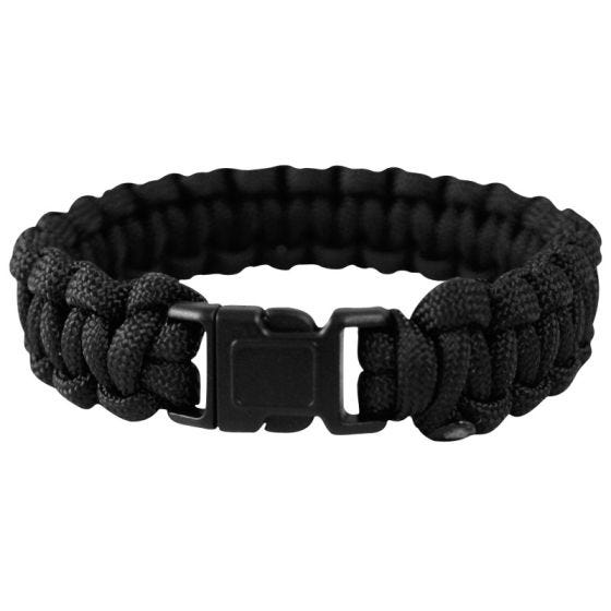 Bransoletka Survivalowa Mil-Tec Paracord 22mm Czarna