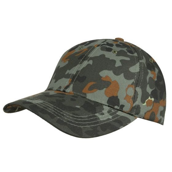 Czapka Bejsbolówka Mil-Tec Dziecięca z Plastikowym Zapięciem Flecktarn