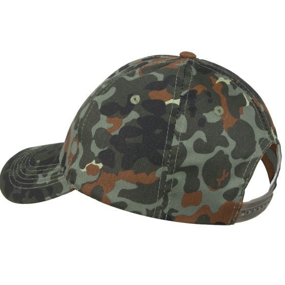 Czapka Bejsbolówka Mil-Tec z Plastikowym Zapięciem Flecktarn