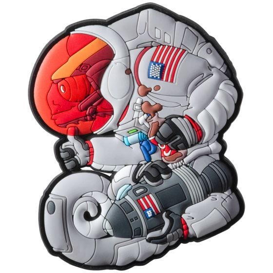 Naszywka na Rzep Chameleon Apollo Armstrong Szara