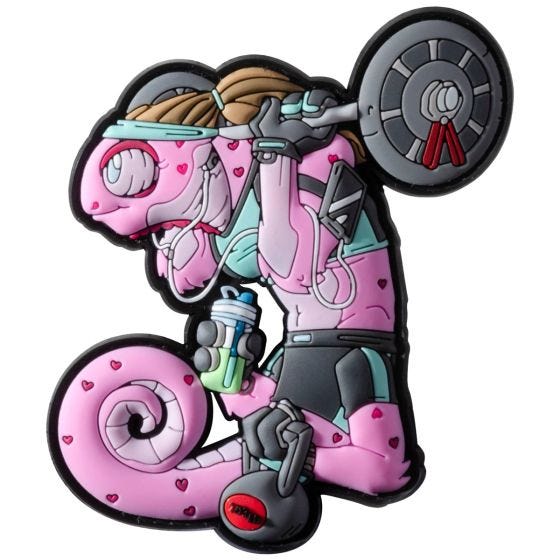 Naszywka na Rzep Patchlab Chameleon Fit Girl Różowa