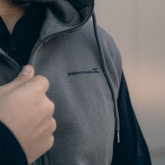 Bezrękawnik z Kapturem Pentagon Thespis Wolf Grey