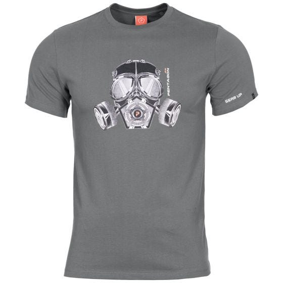 Koszulka T-shirt Pentagon Ageron Gas Mask Wolf Grey