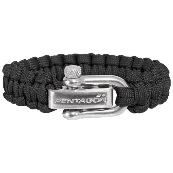 Bransoleta Pentagon Survival Bracelet Czarna