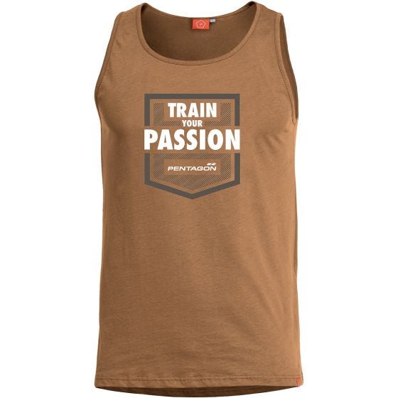 Koszulka bez rękawów Pentagon Astir Train Your Passion Coyote