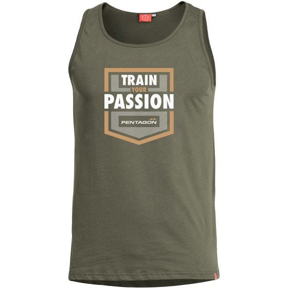 Koszulka bez rękawów Pentagon Astir Train Your Passion Oliwkowa