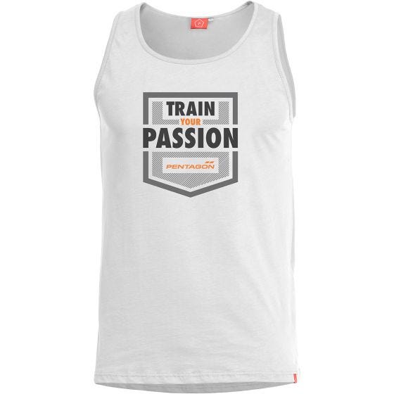 Koszulka bez rękawów Pentagon Astir Train Your Passion Biała