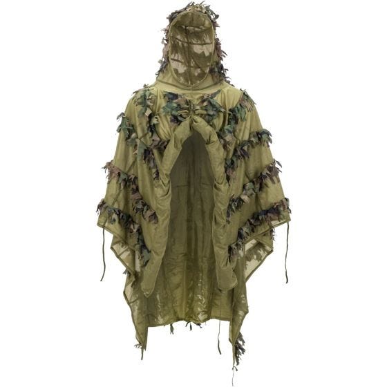 Helikon Leaf Ghillie Poncho US Woodland