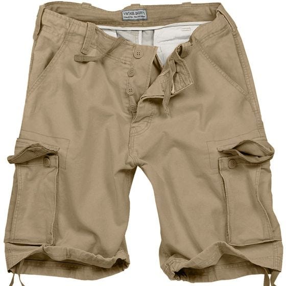 Szorty Surplus Vintage Washed Beżowe
