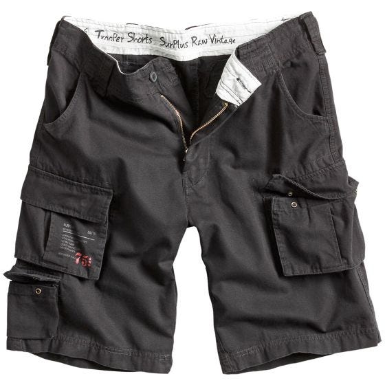 Szorty Surplus Trooper Black Washed