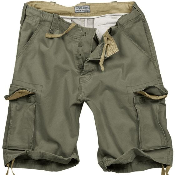 Szorty Surplus Vintage Washed Oliwkowe