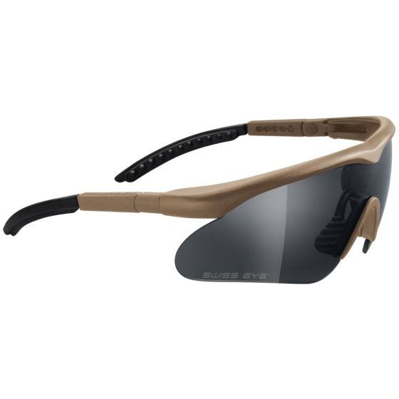 Okulary Taktyczne Swiss Eye Raptor - Zestaw 3 Wymiennych Wizjerów - Coyote