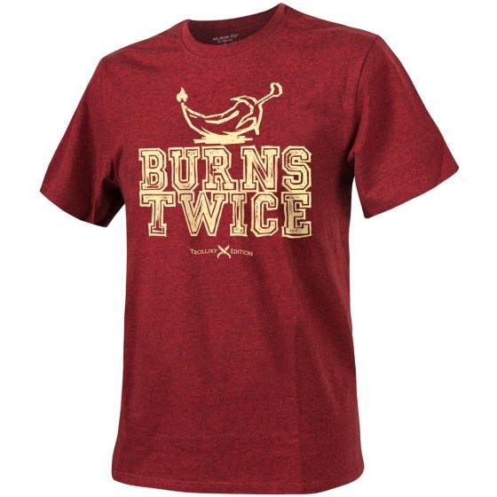 Koszulka T-shirt Helikon Trollsky Burns Twice - Melange Red