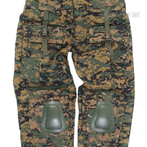 Spodnie Mil-Tec Warrior z Nakolannikami Digital Woodland