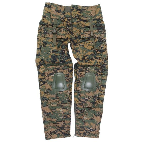 Spodnie Mil-Tec Warrior z Nakolannikami Digital Woodland